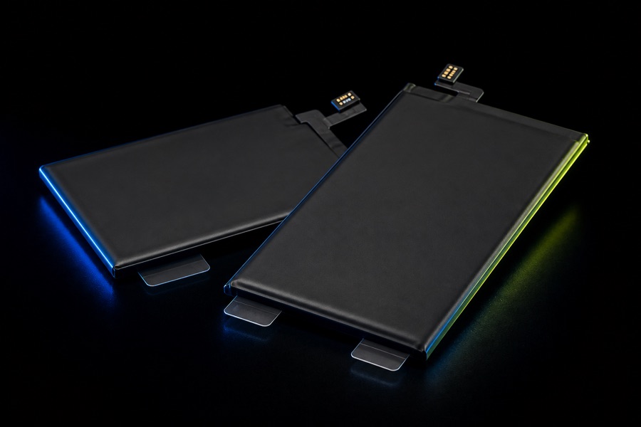 Batterie de smartphone illustrant une demande par envoi atelier